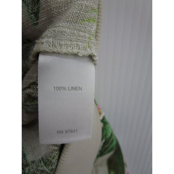 J Jill Pants Large Petites Love Linen Crop Wide Leg Floral Pull On - Picture 8 of 9